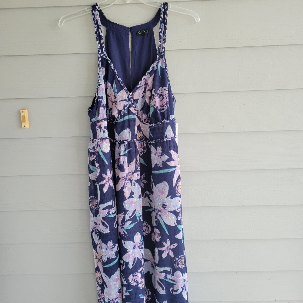 Jessica Simpson Floral Sleeveless Maxi Dress 1X NWT